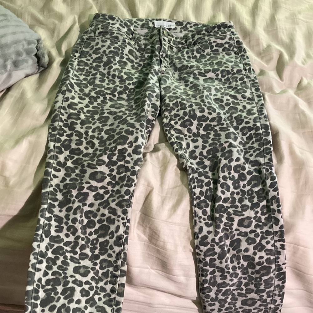 LOFT cheetah, print jeans